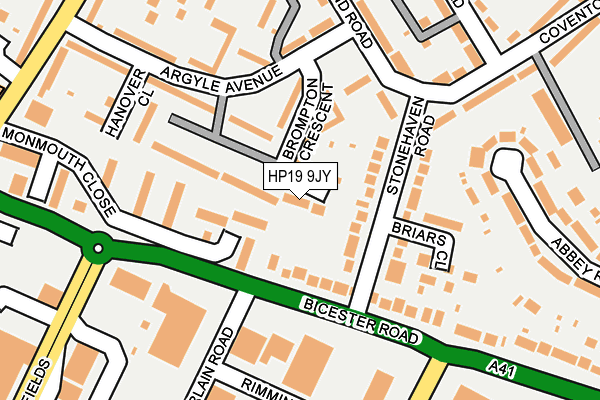 HP19 9JY map - OS OpenMap – Local (Ordnance Survey) HP19 9JY map - OS OpenMap – Local (Ordnance Survey)