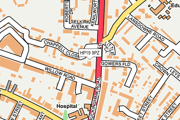 HP19 9PZ map - OS OpenMap – Local (Ordnance Survey) HP19 9PZ map - OS OpenMap – Local (Ordnance Survey)