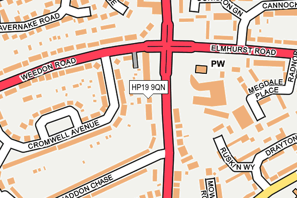 HP19 9QN map - OS OpenMap – Local (Ordnance Survey) HP19 9QN map - OS OpenMap – Local (Ordnance Survey)