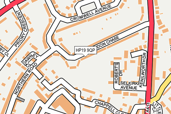 HP19 9QP map - OS OpenMap – Local (Ordnance Survey) HP19 9QP map - OS OpenMap – Local (Ordnance Survey)