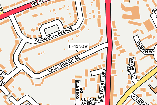 HP19 9QW map - OS OpenMap – Local (Ordnance Survey) HP19 9QW map - OS OpenMap – Local (Ordnance Survey)