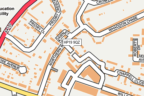 HP19 9QZ map - OS OpenMap – Local (Ordnance Survey) HP19 9QZ map - OS OpenMap – Local (Ordnance Survey)
