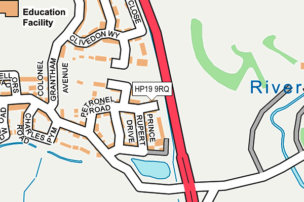 HP19 9RQ map - OS OpenMap – Local (Ordnance Survey)