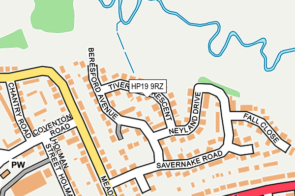 HP19 9RZ map - OS OpenMap – Local (Ordnance Survey) HP19 9RZ map - OS OpenMap – Local (Ordnance Survey)