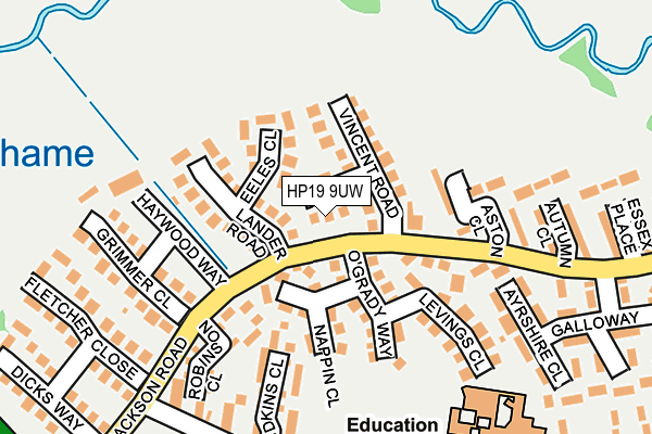 HP19 9UW map - OS OpenMap – Local (Ordnance Survey) HP19 9UW map - OS OpenMap – Local (Ordnance Survey)