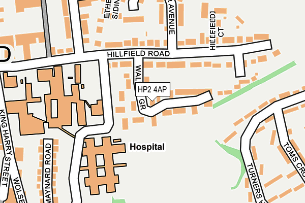 HP2 4AP map - OS OpenMap – Local (Ordnance Survey) HP2 4AP map - OS OpenMap – Local (Ordnance Survey)
