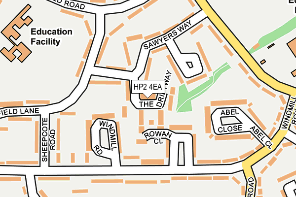 HP2 4EA map - OS OpenMap – Local (Ordnance Survey) HP2 4EA map - OS OpenMap – Local (Ordnance Survey)