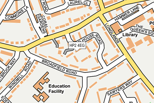 HP2 4EG map - OS OpenMap – Local (Ordnance Survey) HP2 4EG map - OS OpenMap – Local (Ordnance Survey)