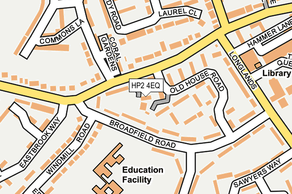 HP2 4EQ map - OS OpenMap – Local (Ordnance Survey) HP2 4EQ map - OS OpenMap – Local (Ordnance Survey)