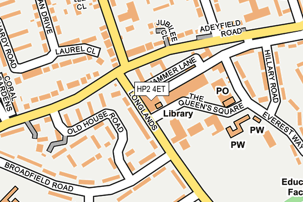HP2 4ET map - OS OpenMap – Local (Ordnance Survey) HP2 4ET map - OS OpenMap – Local (Ordnance Survey)