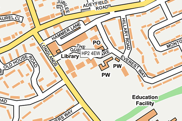HP2 4EW map - OS OpenMap – Local (Ordnance Survey) HP2 4EW map - OS OpenMap – Local (Ordnance Survey)