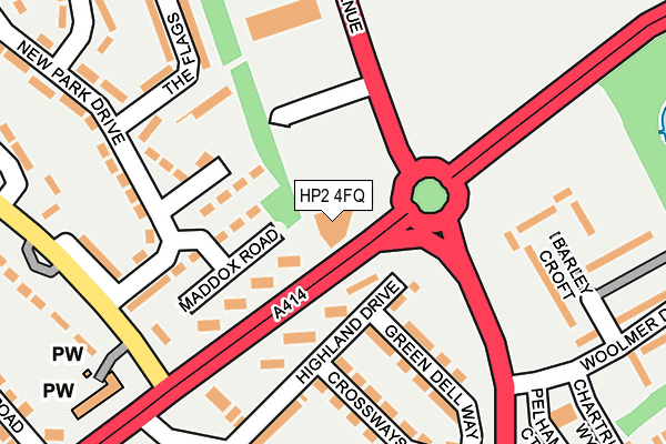 HP2 4FQ map - OS OpenMap – Local (Ordnance Survey) HP2 4FQ map - OS OpenMap – Local (Ordnance Survey)