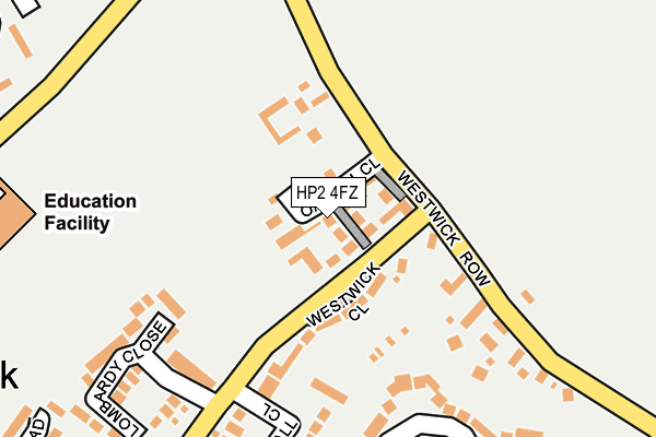 HP2 4FZ map - OS OpenMap – Local (Ordnance Survey) HP2 4FZ map - OS OpenMap – Local (Ordnance Survey)