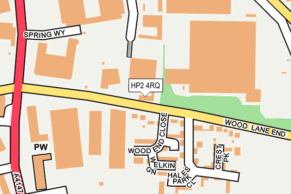 HP2 4RQ map - OS OpenMap – Local (Ordnance Survey) HP2 4RQ map - OS OpenMap – Local (Ordnance Survey)