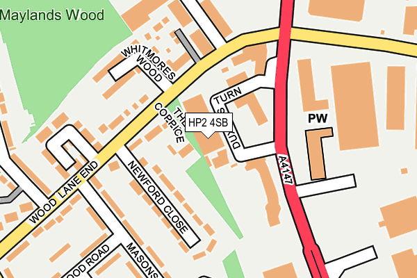 HP2 4SB map - OS OpenMap – Local (Ordnance Survey) HP2 4SB map - OS OpenMap – Local (Ordnance Survey)