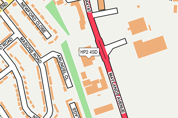 HP2 4SD map - OS OpenMap – Local (Ordnance Survey) HP2 4SD map - OS OpenMap – Local (Ordnance Survey)