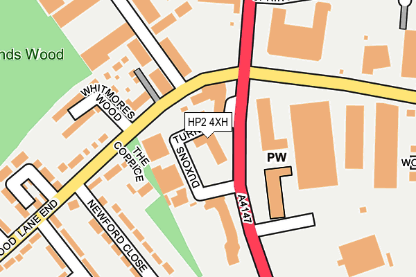 HP2 4XH map - OS OpenMap – Local (Ordnance Survey) HP2 4XH map - OS OpenMap – Local (Ordnance Survey)