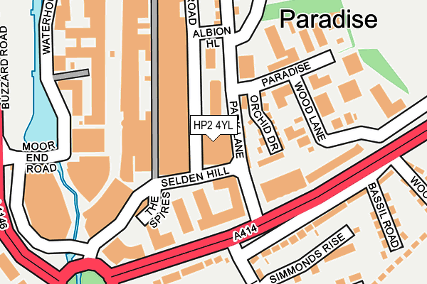 HP2 4YL map - OS OpenMap – Local (Ordnance Survey) HP2 4YL map - OS OpenMap – Local (Ordnance Survey)