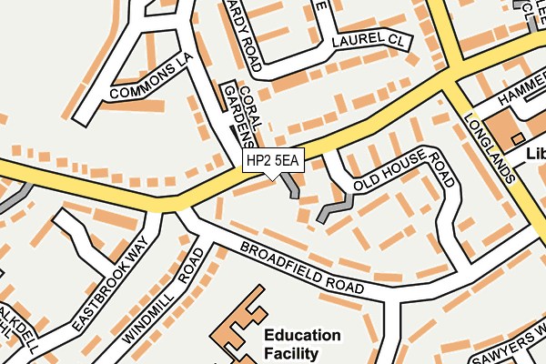 HP2 5EA map - OS OpenMap – Local (Ordnance Survey) HP2 5EA map - OS OpenMap – Local (Ordnance Survey)