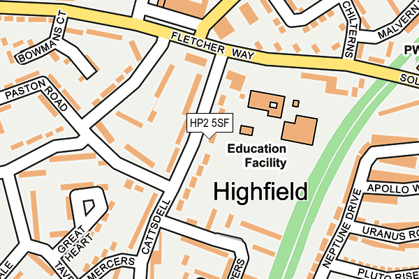HP2 5SF map - OS OpenMap – Local (Ordnance Survey) HP2 5SF map - OS OpenMap – Local (Ordnance Survey)