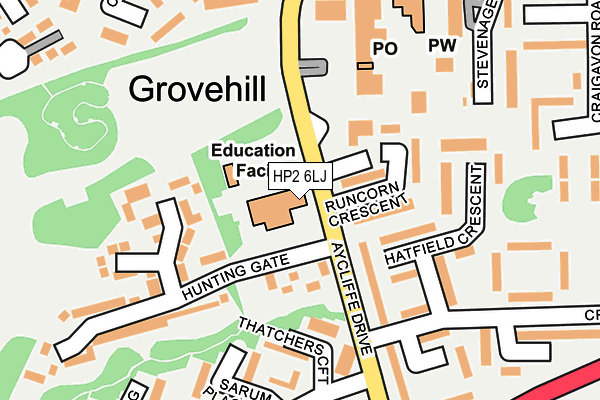 HP2 6LJ map - OS OpenMap – Local (Ordnance Survey) HP2 6LJ map - OS OpenMap – Local (Ordnance Survey)
