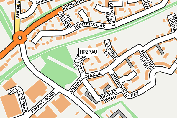 HP2 7AU map - OS OpenMap – Local (Ordnance Survey) HP2 7AU map - OS OpenMap – Local (Ordnance Survey)