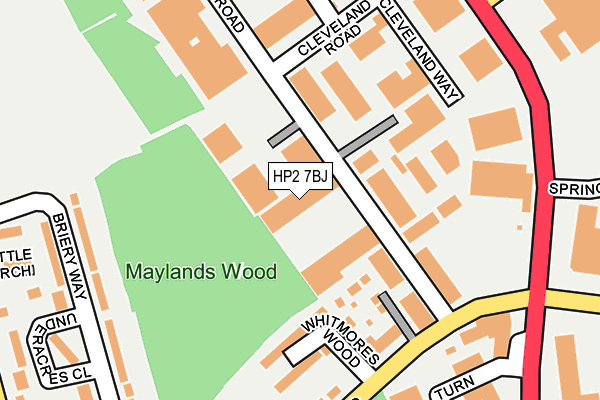 HP2 7BJ map - OS OpenMap – Local (Ordnance Survey) HP2 7BJ map - OS OpenMap – Local (Ordnance Survey)