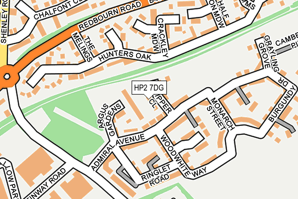 HP2 7DG map - OS OpenMap – Local (Ordnance Survey) HP2 7DG map - OS OpenMap – Local (Ordnance Survey)