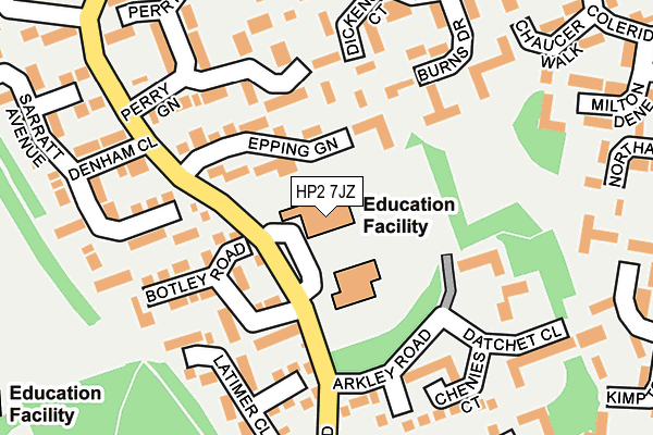HP2 7JZ map - OS OpenMap – Local (Ordnance Survey) HP2 7JZ map - OS OpenMap – Local (Ordnance Survey)