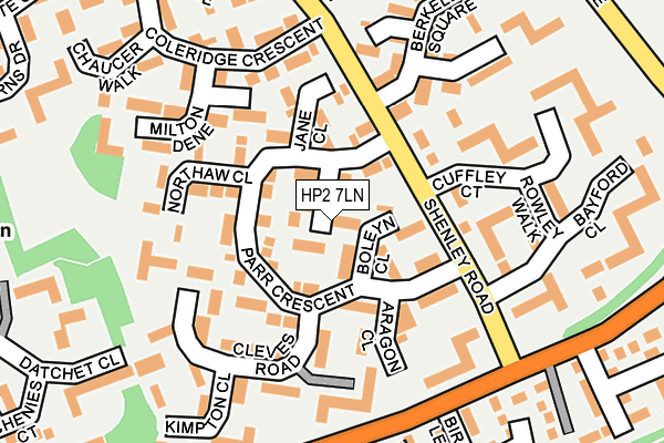 HP2 7LN map - OS OpenMap – Local (Ordnance Survey) HP2 7LN map - OS OpenMap – Local (Ordnance Survey)