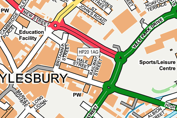 HP20 1AG map - OS OpenMap – Local (Ordnance Survey)