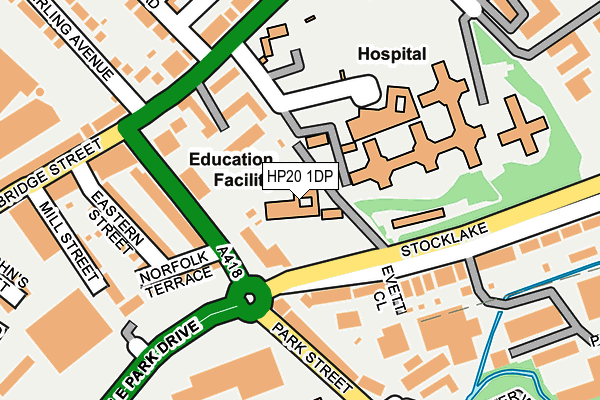HP20 1DP map - OS OpenMap – Local (Ordnance Survey)