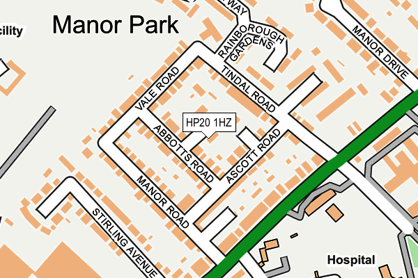HP20 1HZ map - OS OpenMap – Local (Ordnance Survey) HP20 1HZ map - OS OpenMap – Local (Ordnance Survey)