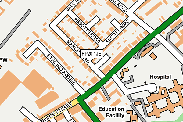 HP20 1JE map - OS OpenMap – Local (Ordnance Survey)