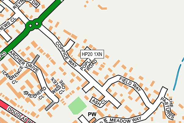 HP20 1XN map - OS OpenMap – Local (Ordnance Survey) HP20 1XN map - OS OpenMap – Local (Ordnance Survey)
