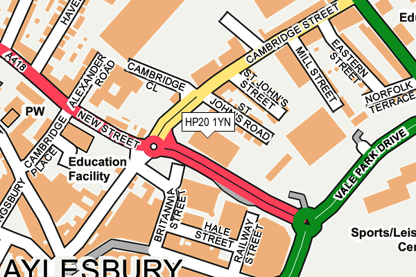 HP20 1YN map - OS OpenMap – Local (Ordnance Survey) HP20 1YN map - OS OpenMap – Local (Ordnance Survey)