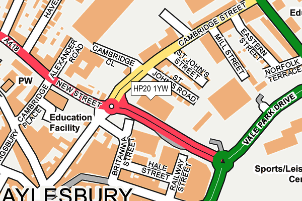 HP20 1YW map - OS OpenMap – Local (Ordnance Survey) HP20 1YW map - OS OpenMap – Local (Ordnance Survey)