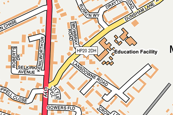 HP20 2DH map - OS OpenMap – Local (Ordnance Survey)
