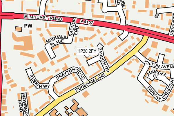 HP20 2FY map - OS OpenMap – Local (Ordnance Survey) HP20 2FY map - OS OpenMap – Local (Ordnance Survey)
