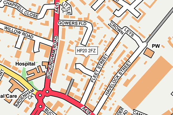 HP20 2FZ map - OS OpenMap – Local (Ordnance Survey) HP20 2FZ map - OS OpenMap – Local (Ordnance Survey)