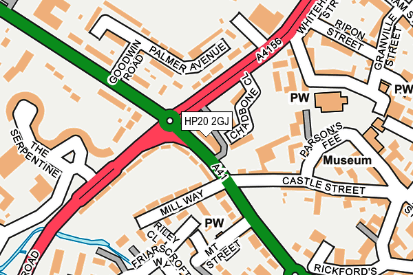 HP20 2GJ map - OS OpenMap – Local (Ordnance Survey)