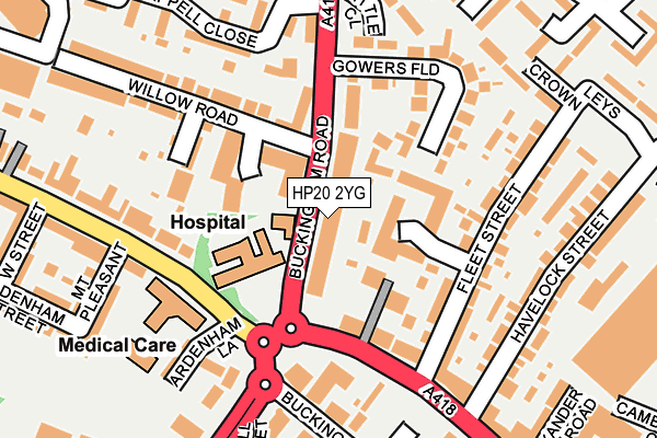 HP20 2YG map - OS OpenMap – Local (Ordnance Survey) HP20 2YG map - OS OpenMap – Local (Ordnance Survey)