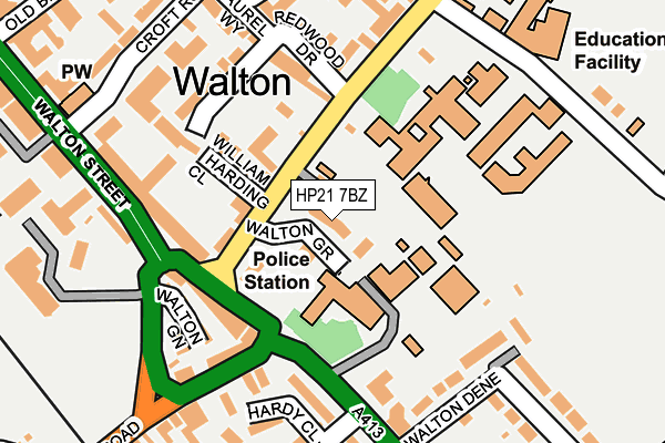 HP21 7BZ map - OS OpenMap – Local (Ordnance Survey) HP21 7BZ map - OS OpenMap – Local (Ordnance Survey)
