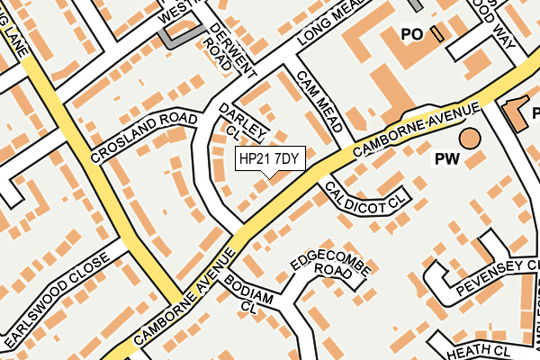 HP21 7DY map - OS OpenMap – Local (Ordnance Survey) HP21 7DY map - OS OpenMap – Local (Ordnance Survey)