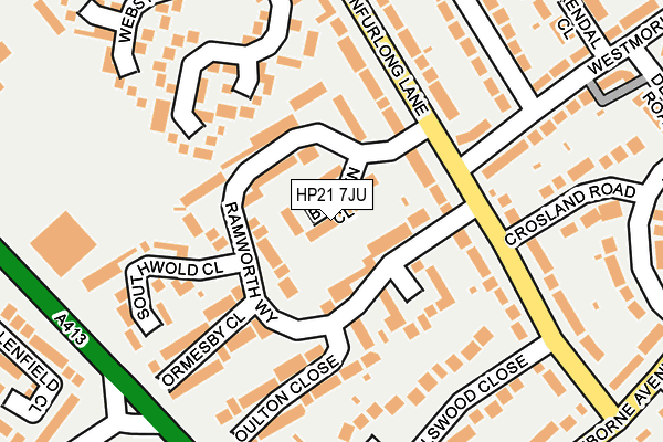 HP21 7JU map - OS OpenMap – Local (Ordnance Survey) HP21 7JU map - OS OpenMap – Local (Ordnance Survey)