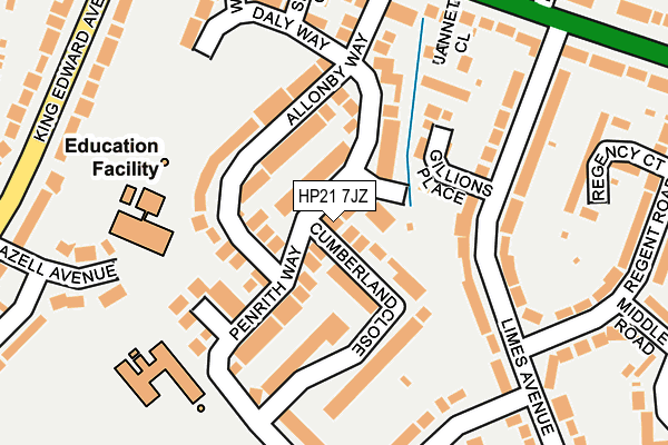 HP21 7JZ map - OS OpenMap – Local (Ordnance Survey) HP21 7JZ map - OS OpenMap – Local (Ordnance Survey)