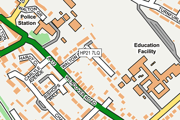 HP21 7LQ map - OS OpenMap – Local (Ordnance Survey)