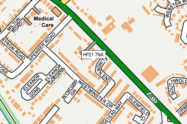 HP21 7NA map - OS OpenMap – Local (Ordnance Survey) HP21 7NA map - OS OpenMap – Local (Ordnance Survey)