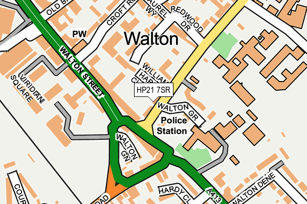 HP21 7SR map - OS OpenMap – Local (Ordnance Survey)