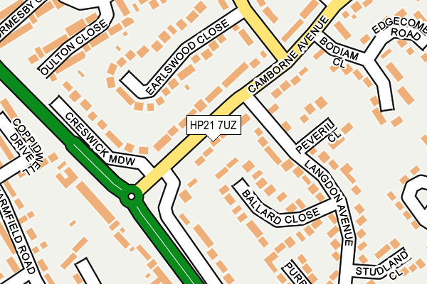 HP21 7UZ map - OS OpenMap – Local (Ordnance Survey) HP21 7UZ map - OS OpenMap – Local (Ordnance Survey)